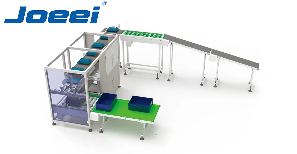 ZY-DP400 drop-pack case packaging machine with vibration material handling station for flexible pouch case packing