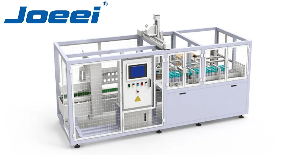 SZP-500 explosion-proof opening-loading-sealing integrated box packing machine, end-of-line packaging for aerosol cans ready for palletizing systems